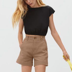 Everlane - The Way-High Canvas Short - Size 6 - Ash Brown - Tags On, Never Worn